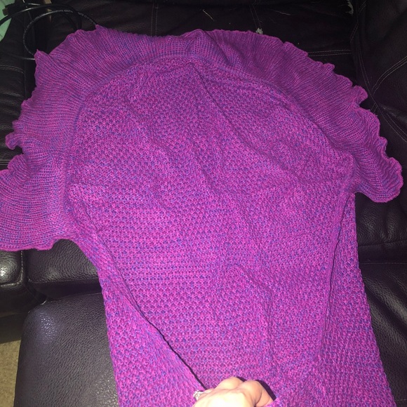 Mermaid tail knit blanket adult and teen - Picture 3 of 4